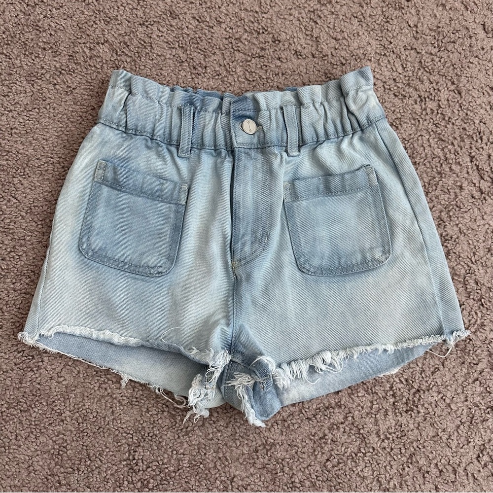 Banjara Light Blue Denim Paper Bag Shorts Womens 1/24